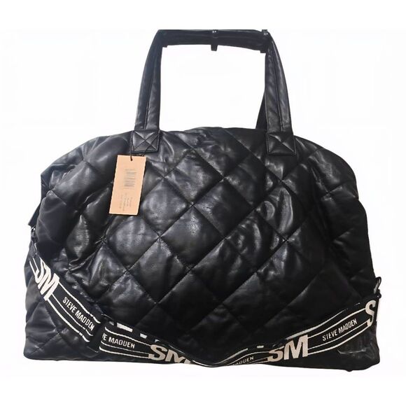 Steve Madden BGlaze Quilted Weekender- Black - Picture 2 of 9